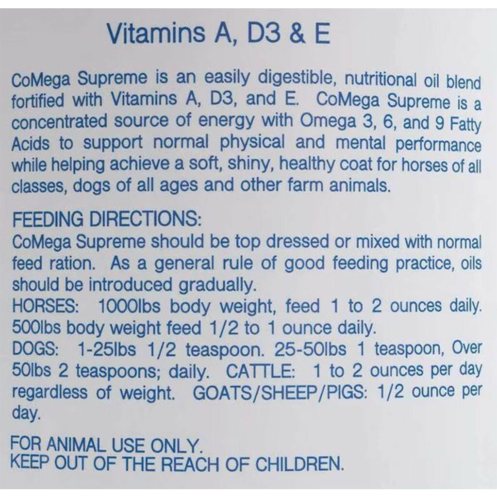 AniMed CoMega Supreme Coat Health Liquid Horse Supplement (1 gallon)