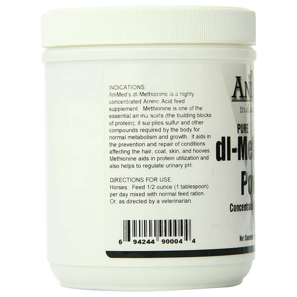 AniMed Dl-Methionine Powder Supplement For Horses (16 oz)