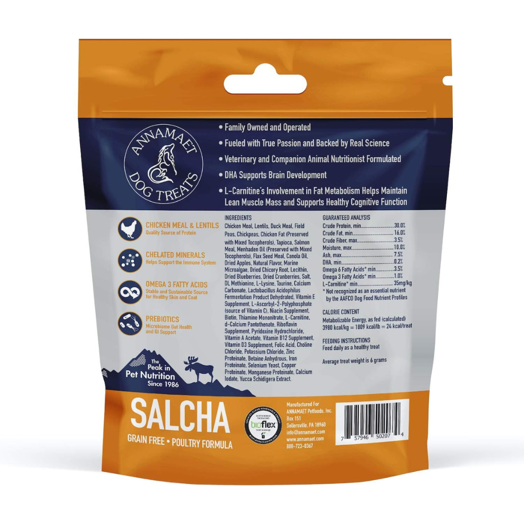 Annamaet Salcha Poultry Formula Grain-Free Oven-Baked Dog Treats (7 oz)