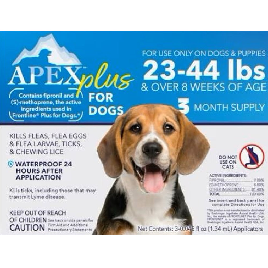 Apex Plus Topical Flea & Tick Prevention for Dogs, 23-44 lbs, 3 Doses