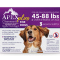 Apex Plus Topical Flea & Tick Prevention for Dogs, 45-88 lbs, 3 Doses