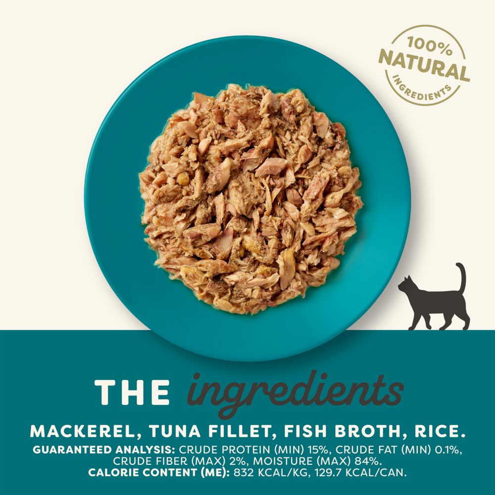 Applaws Natural Wet Cat Food Ocean Fish in Broth, 2.47-oz, case of 24
