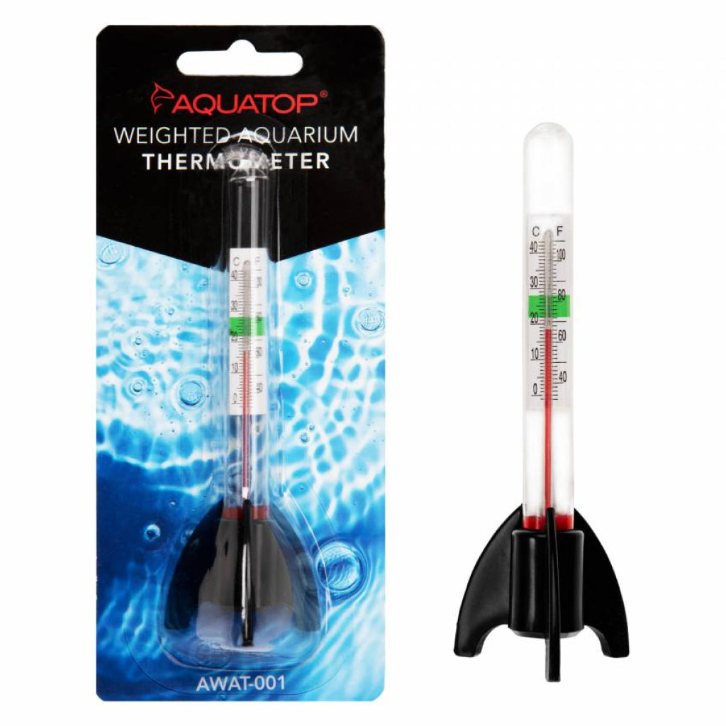 Aquatop Standing Glass Thermometer with Weighted Claw
