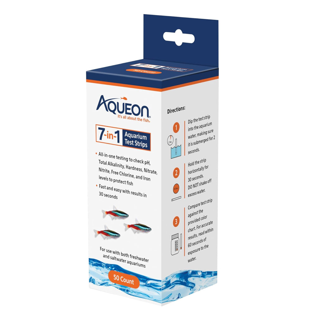 Aqueon 7-in-1 Aquarium Test Strips (50 ct)