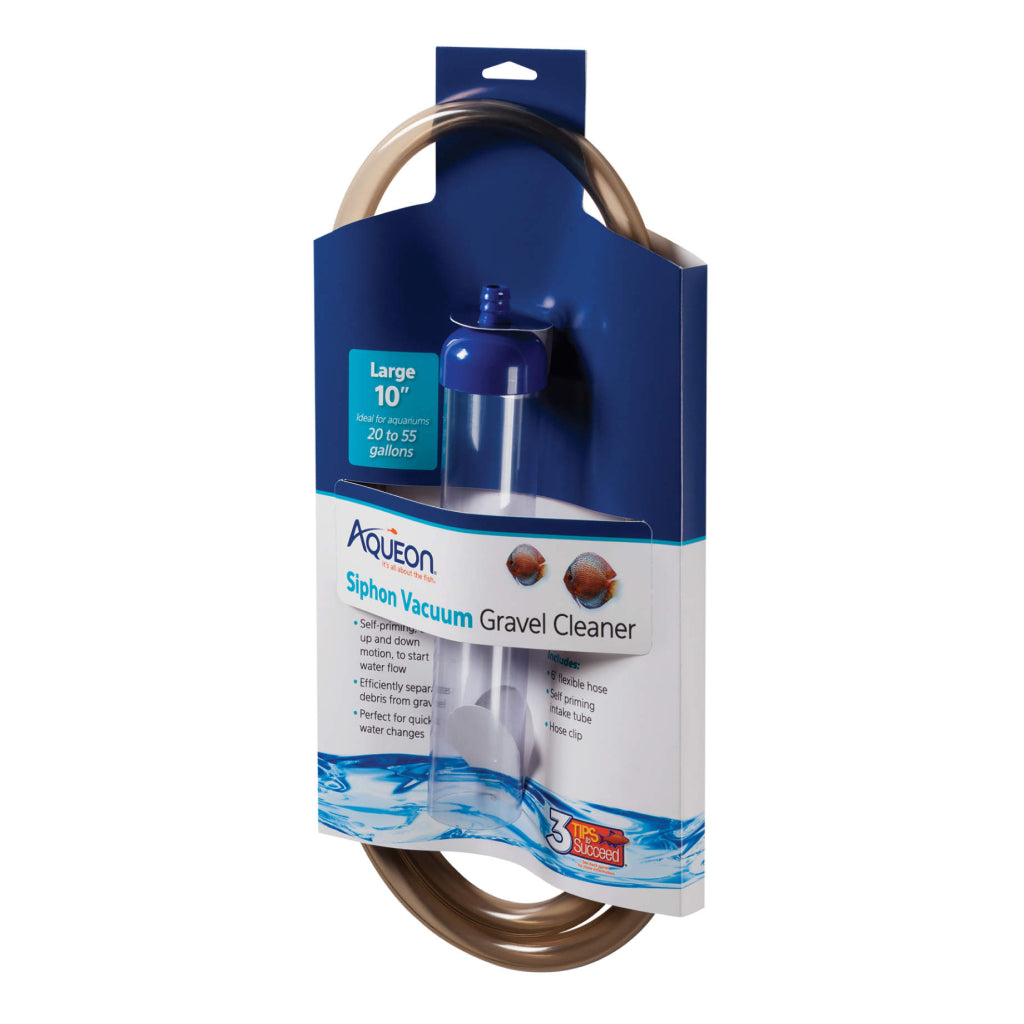 Aqueon Aquarium Siphon Vacuum Gravel Cleaner- Large 10"