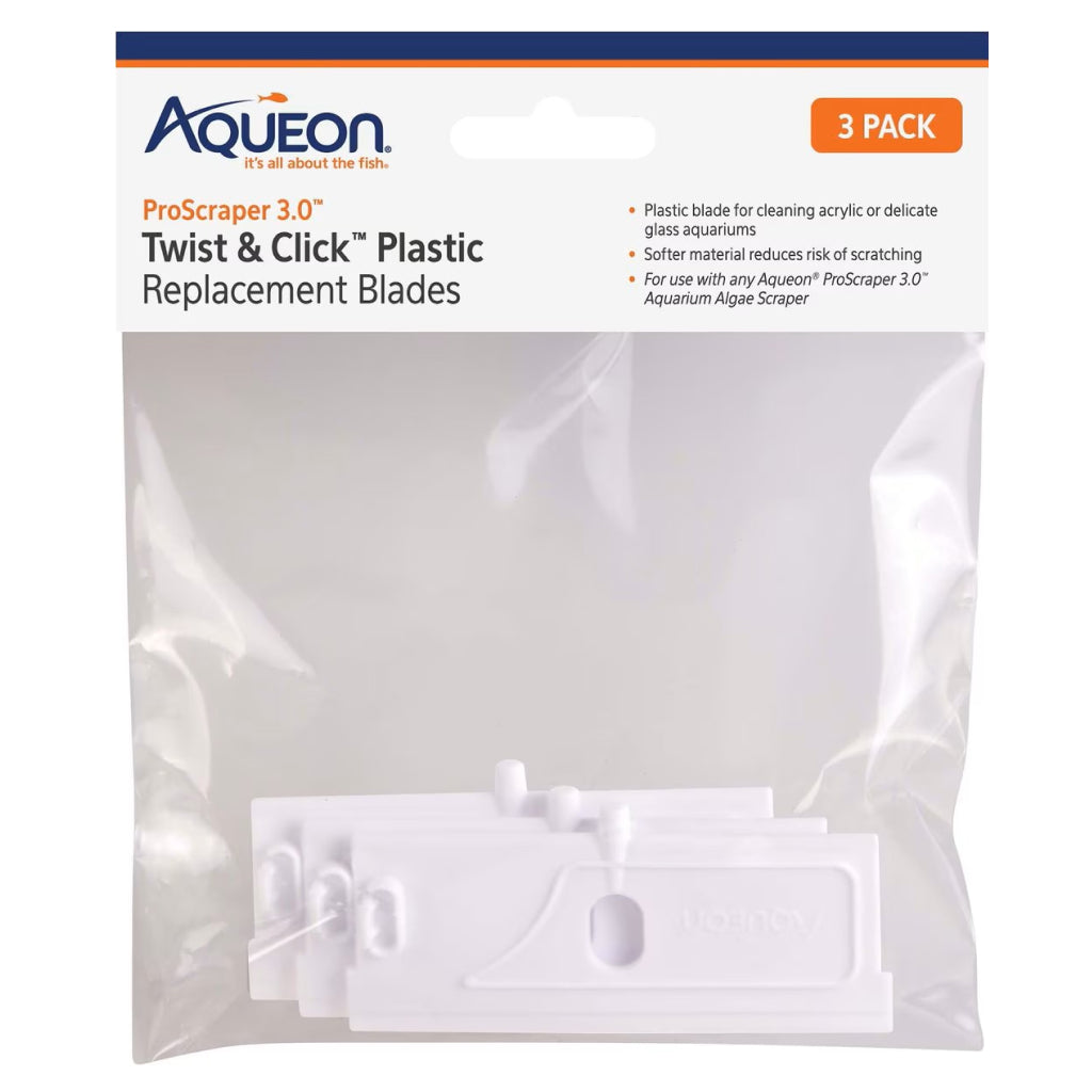 Aqueon ProScraper 3.0 Twist & Click Plastic Replacement Blades (3 pack)