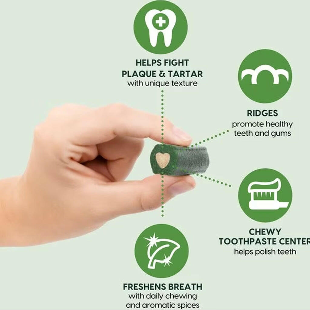 Ark Naturals 4-in-1 Brushless Toothpaste Chews for Small Dental Dogs (12 oz)