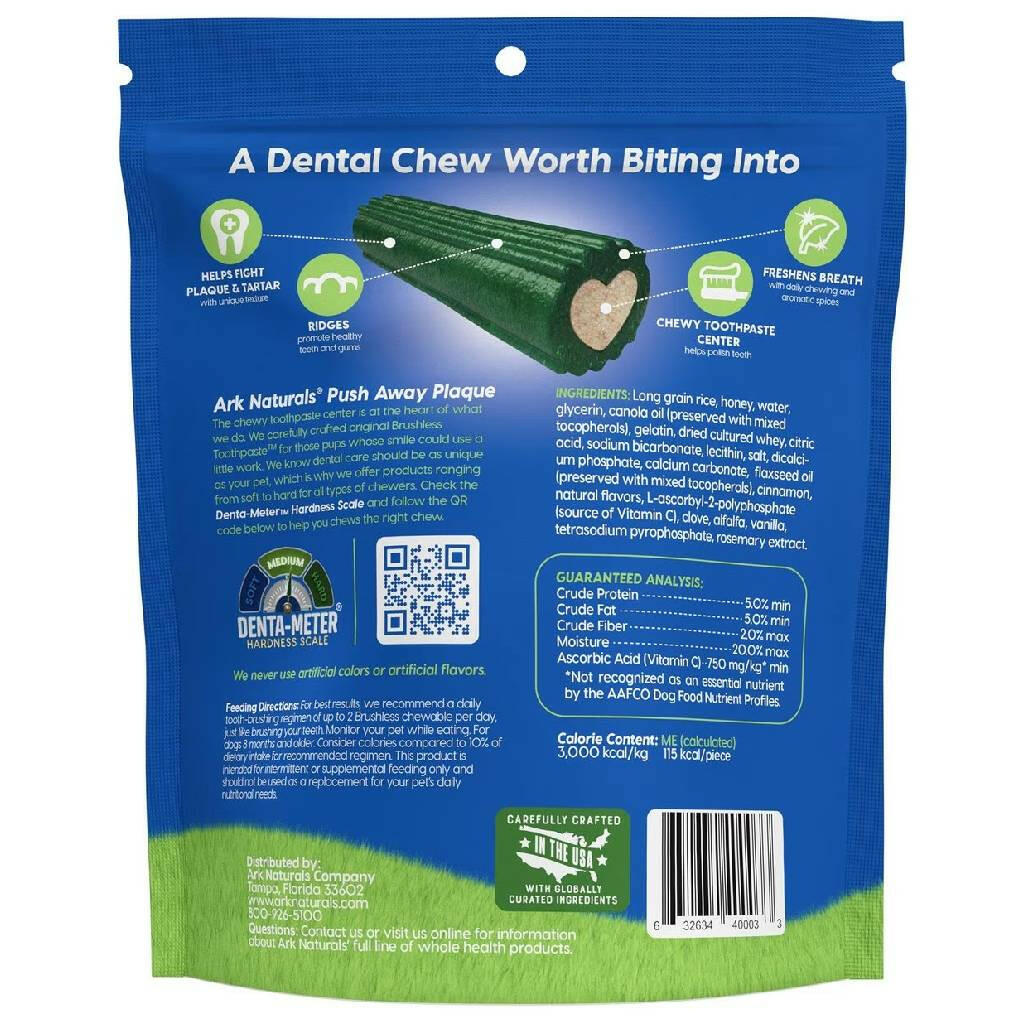 Ark Naturals 4-in-1 Brushless Toothpaste Dental Chews for Large Dogs (18 oz)