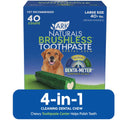 Ark Naturals Brushless Toothpaste Dental Chews 4-in-1 for Large Dogs, 40-count