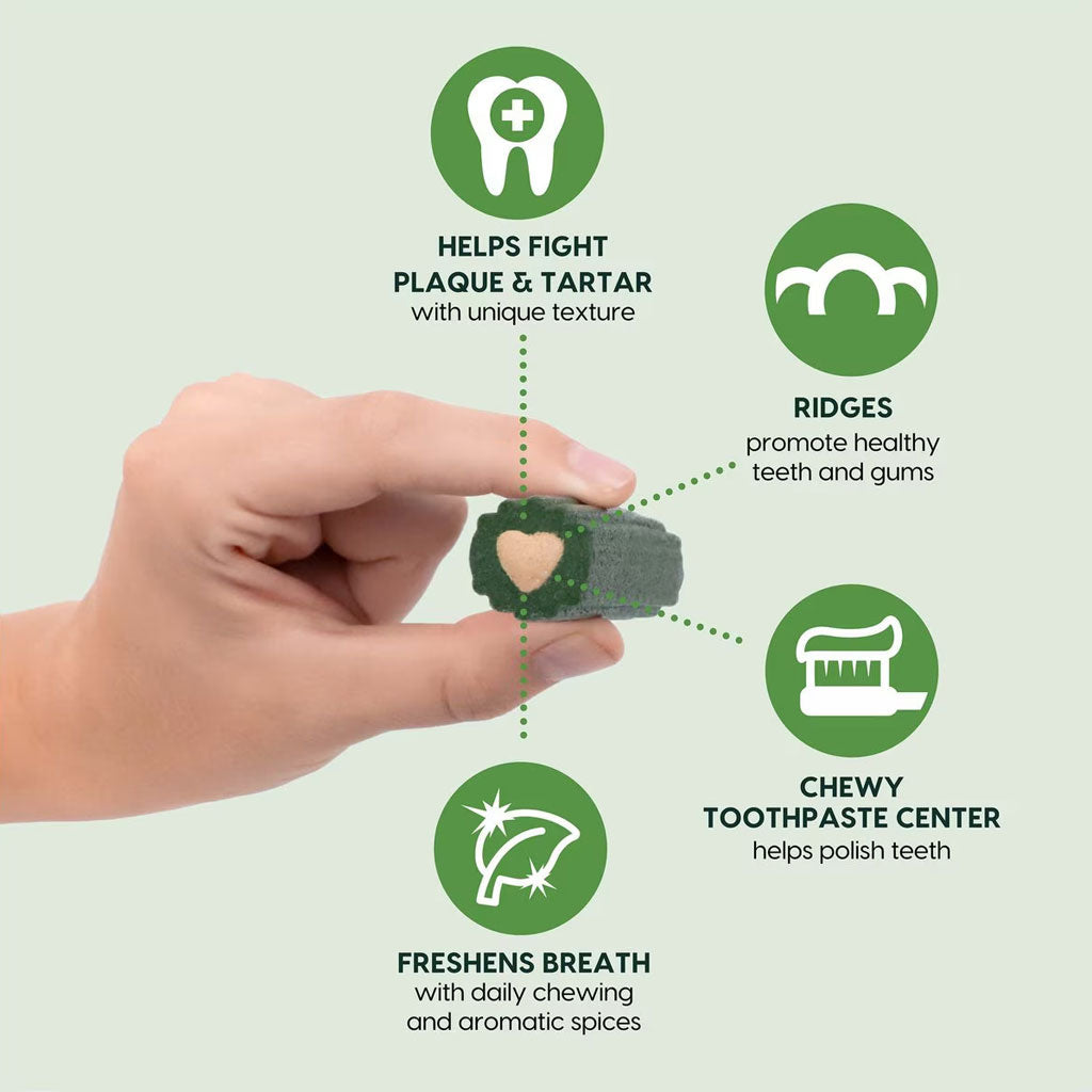 Ark Naturals Brushless Toothpaste Dental Chews 4-in-1 for Large Dogs, 40-count