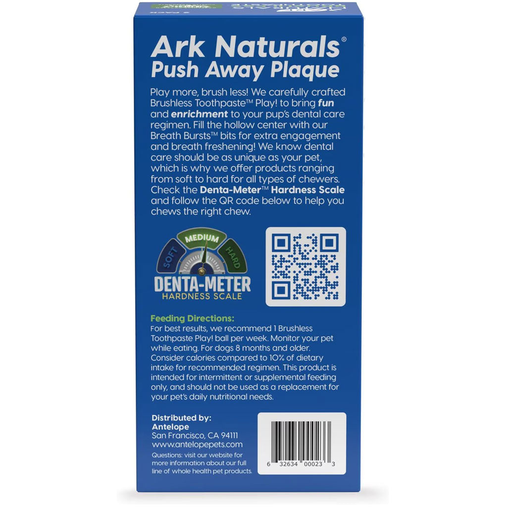 Ark Naturals Brushless Toothpaste Play Occupying Dental Chews 4-in-1 for Dogs, 2-count