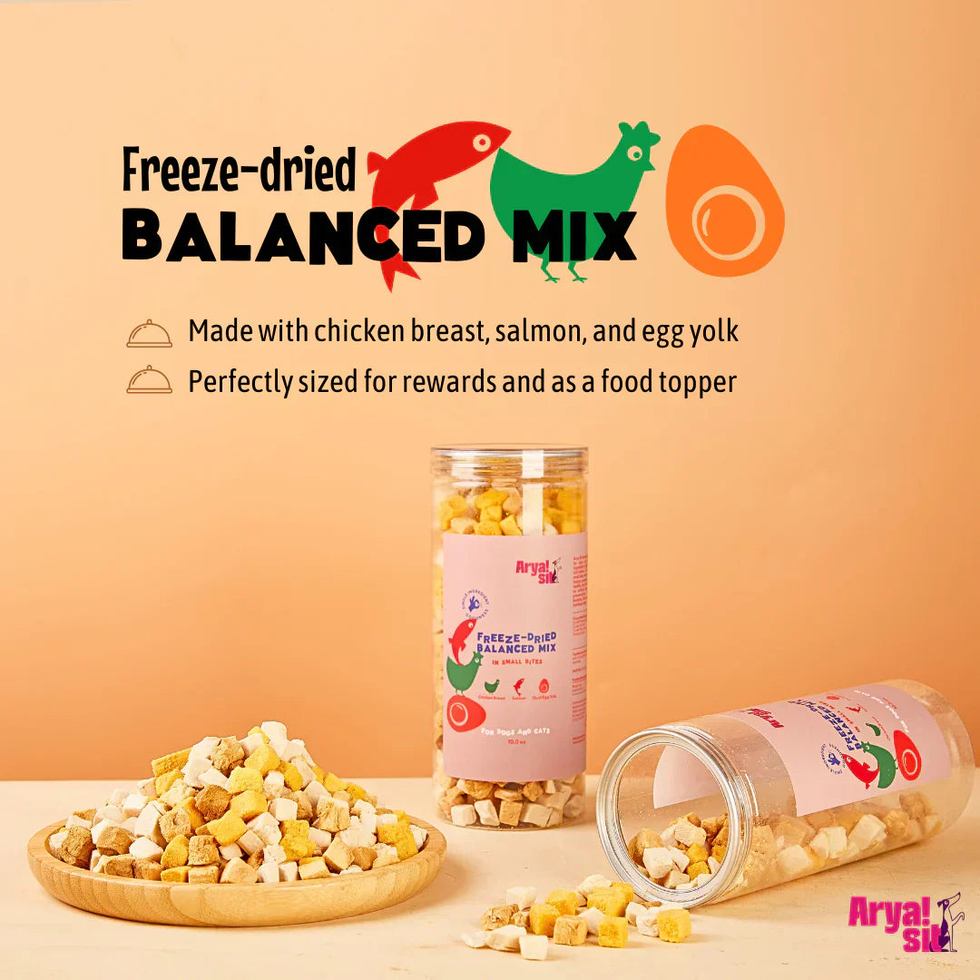 Arya Sit Freeze-Dried Balanced Mix in Small Bites Treats for Dogs & Cats