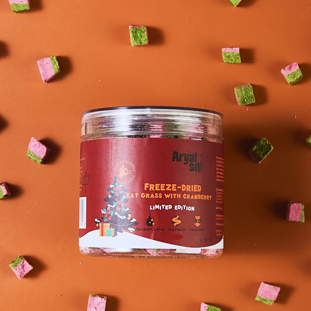 Arya Sit Freeze-Dried Cat Grass with Cranberry Limited Edition