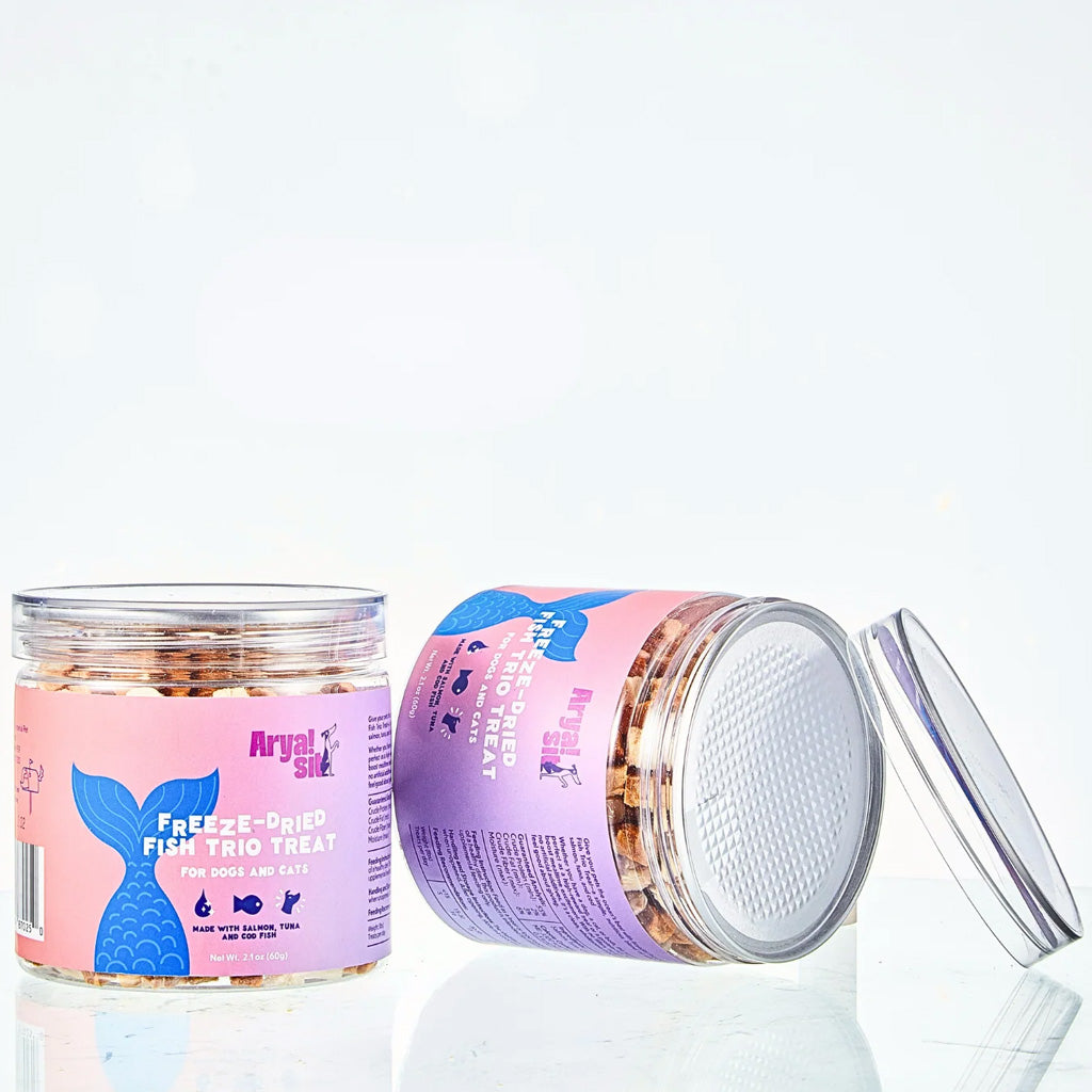 Arya Sit Freeze-Dried Fish Trio Treat for Dogs & Cats