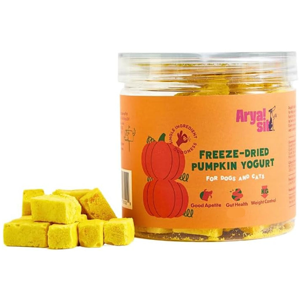 Arya Sit Freeze-Dried Pumpkin Yogurt Treats for Dogs & Cats