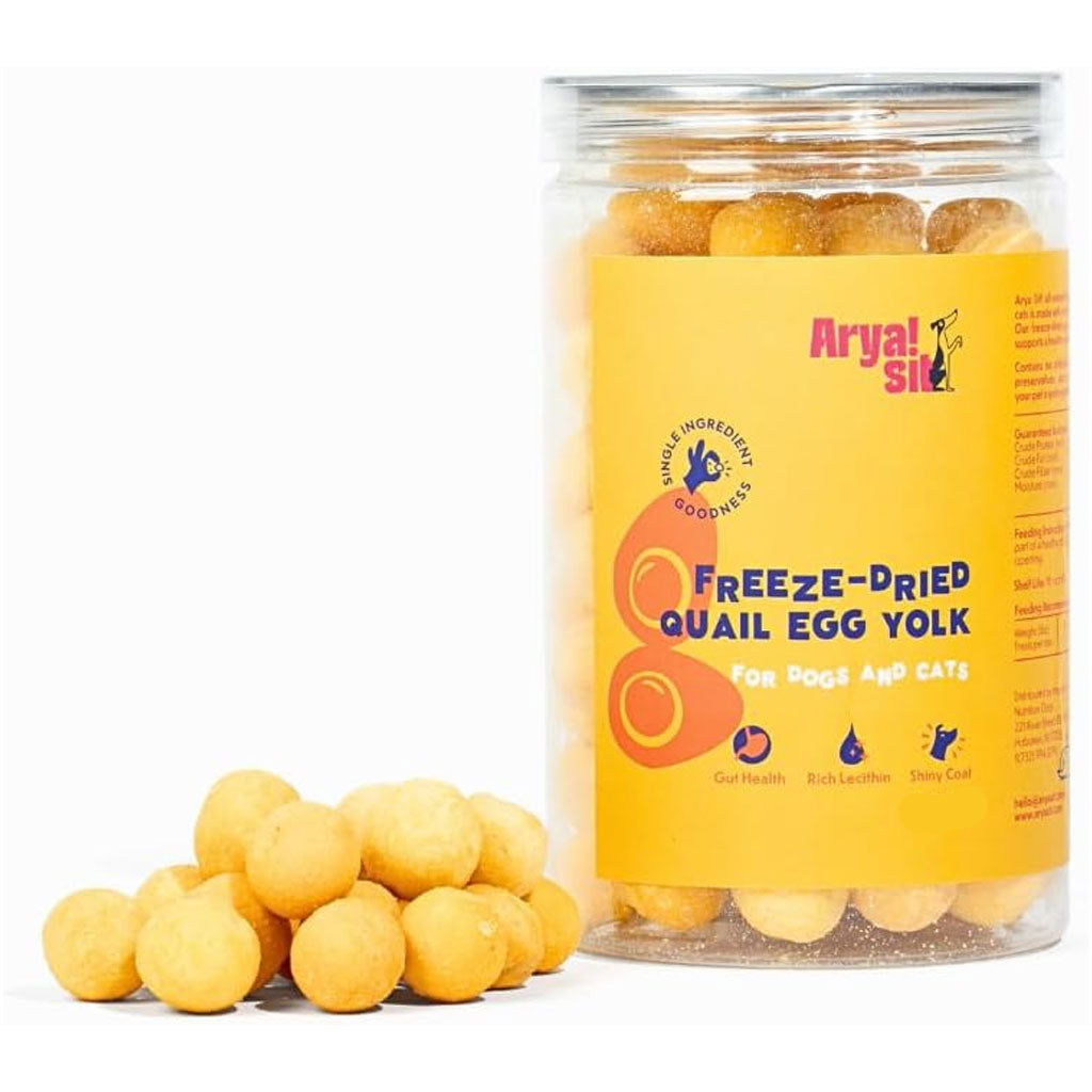 Arya Sit Freeze-Dried Treats Quail Egg Yolk for Dogs & Cats