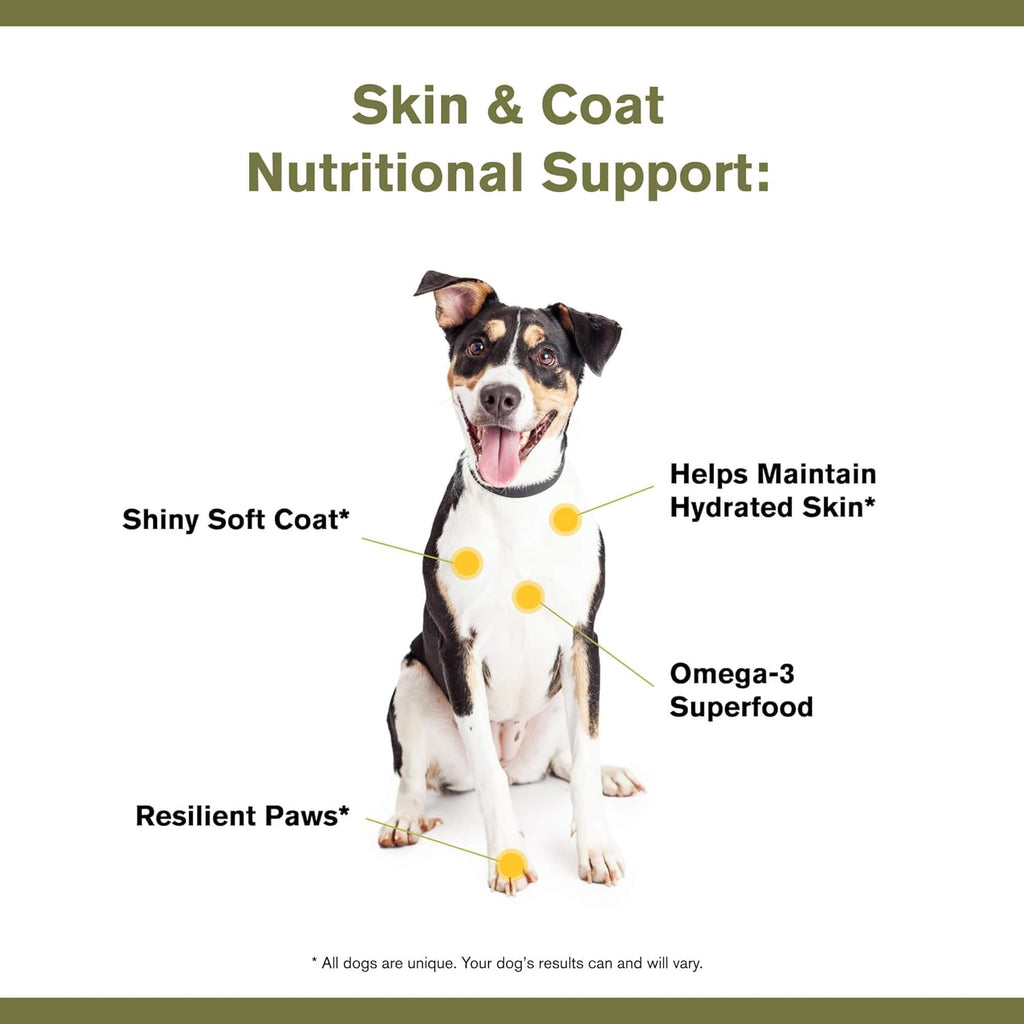 Badlands Ranch Skin & Coat Canine Supplement with Omega-3 Fatty Acids, 3.17-oz