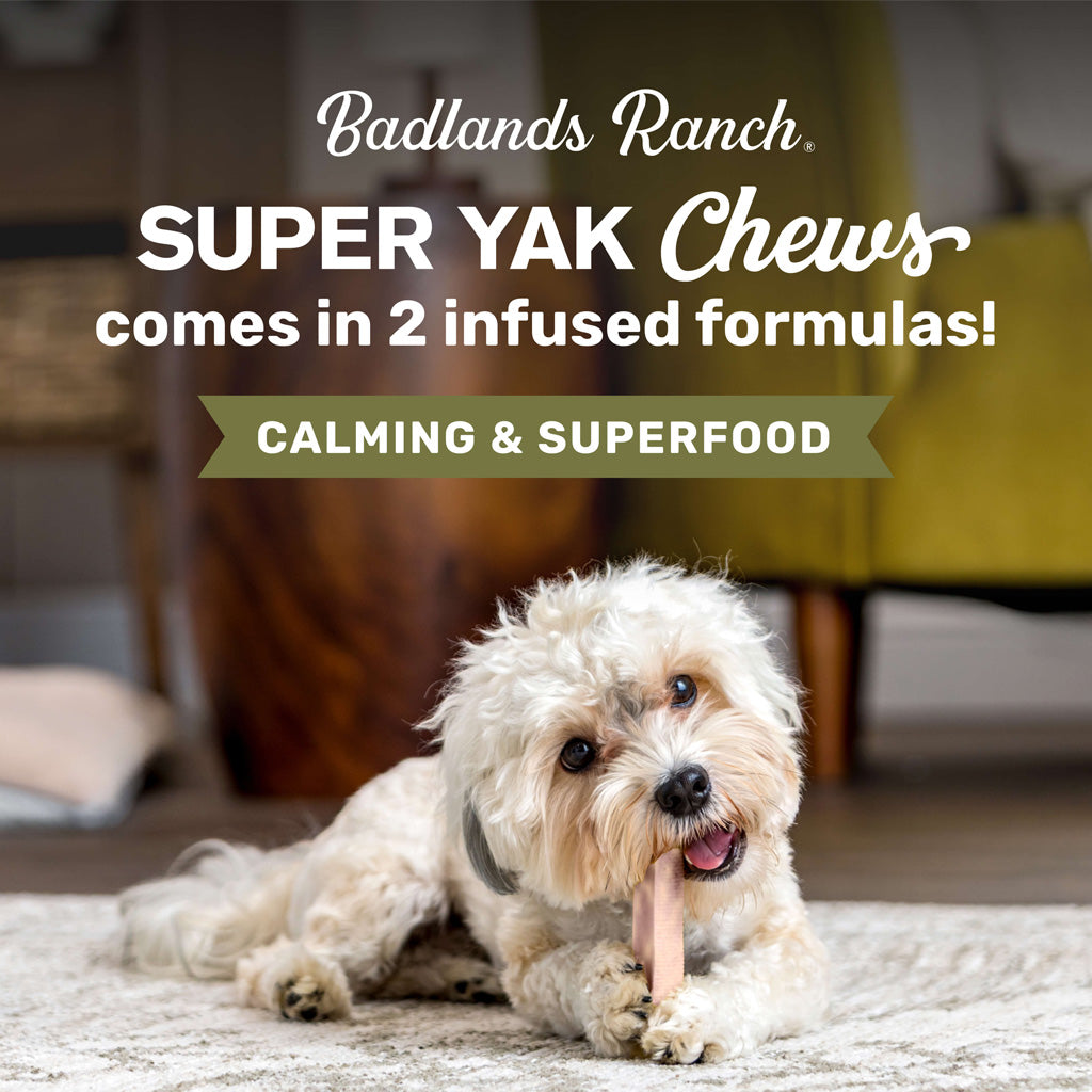Badlands Ranch Superchew Calming Formula Dog Chews, Medium, 3-oz