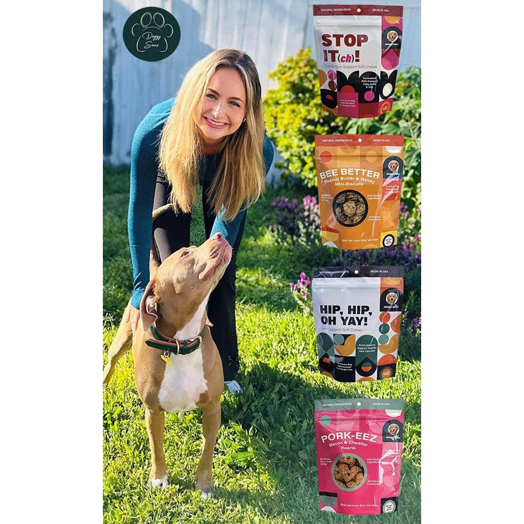 Bee Better Peanut Butter & Honey Mini Biscuits Dog Treats, 8-oz