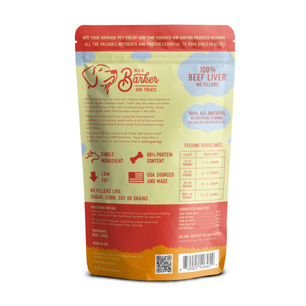 Beg & Barker Beef Liver Strip Dog Treats
