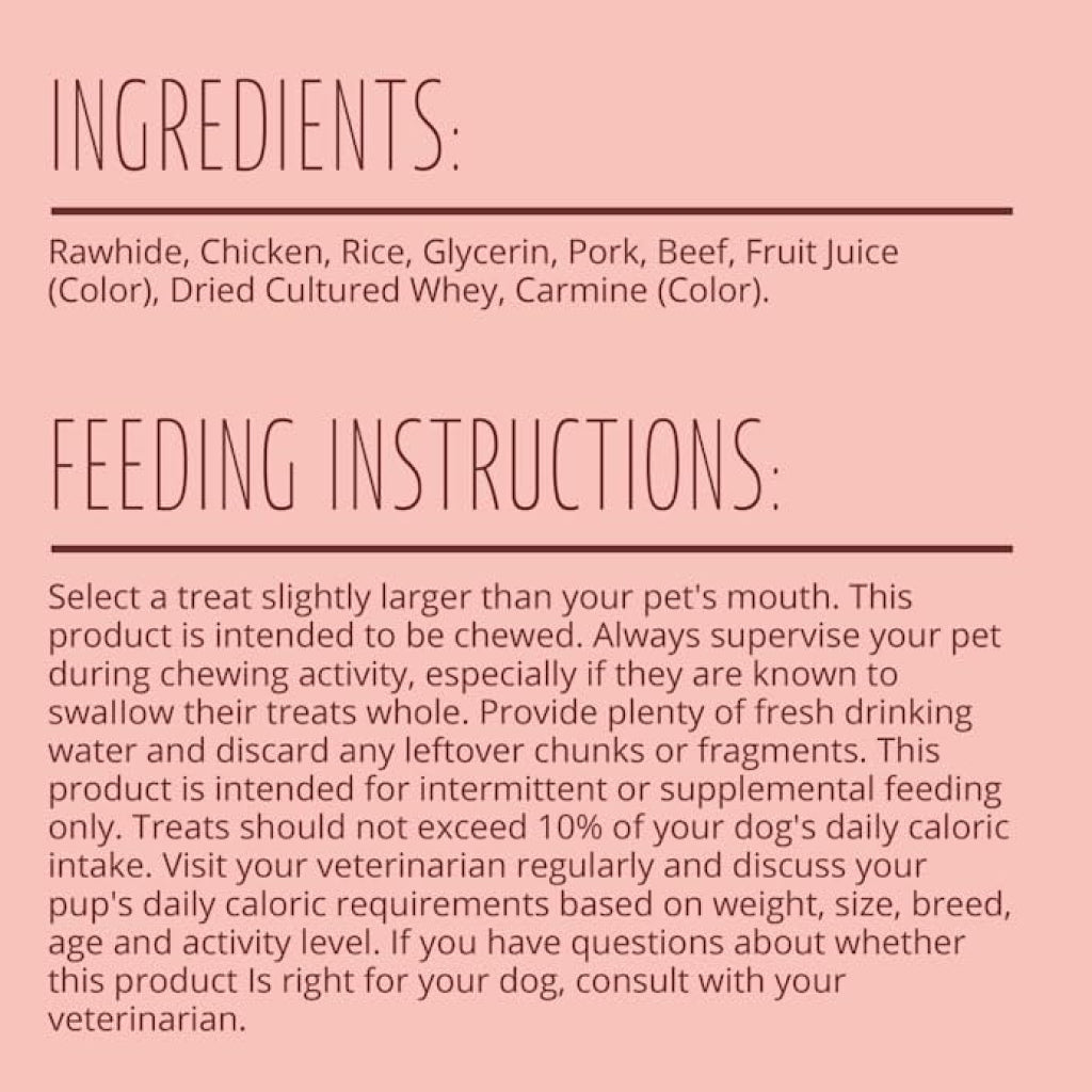 Better Belly Rawhide Triple Flavor Chicken, Pork & Beef Kabob Treats For Dog (10 pack)