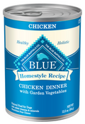 Blue Buffalo Homestyle Recipe Adult Chicken Dinner with Garden Vegetables Canned Dog Food, 12.5-oz, case of 12