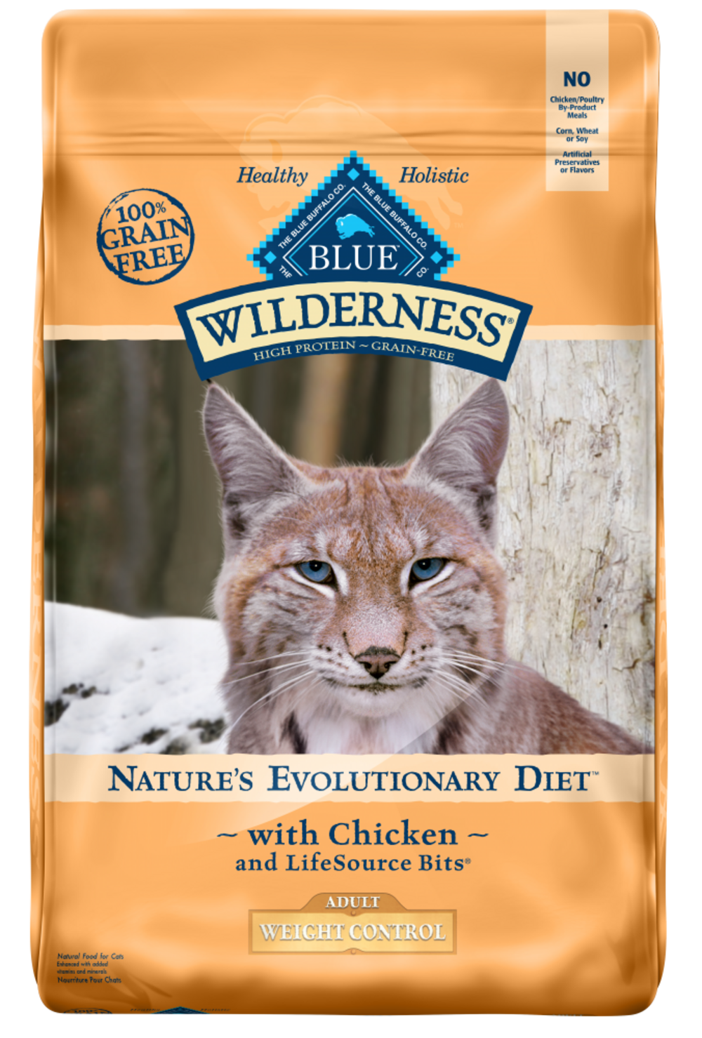 Blue Buffalo Wilderness High-Protein Grain-Free Adult Weight Control Chicken Recipe Dry Cat Food, 11-lb