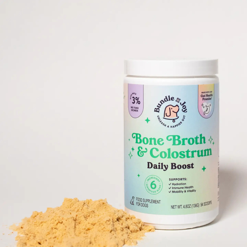Bundle x Joy Bone Broth & Colostrum Daily Boost Supplemet for Dogs (4.8 oz)