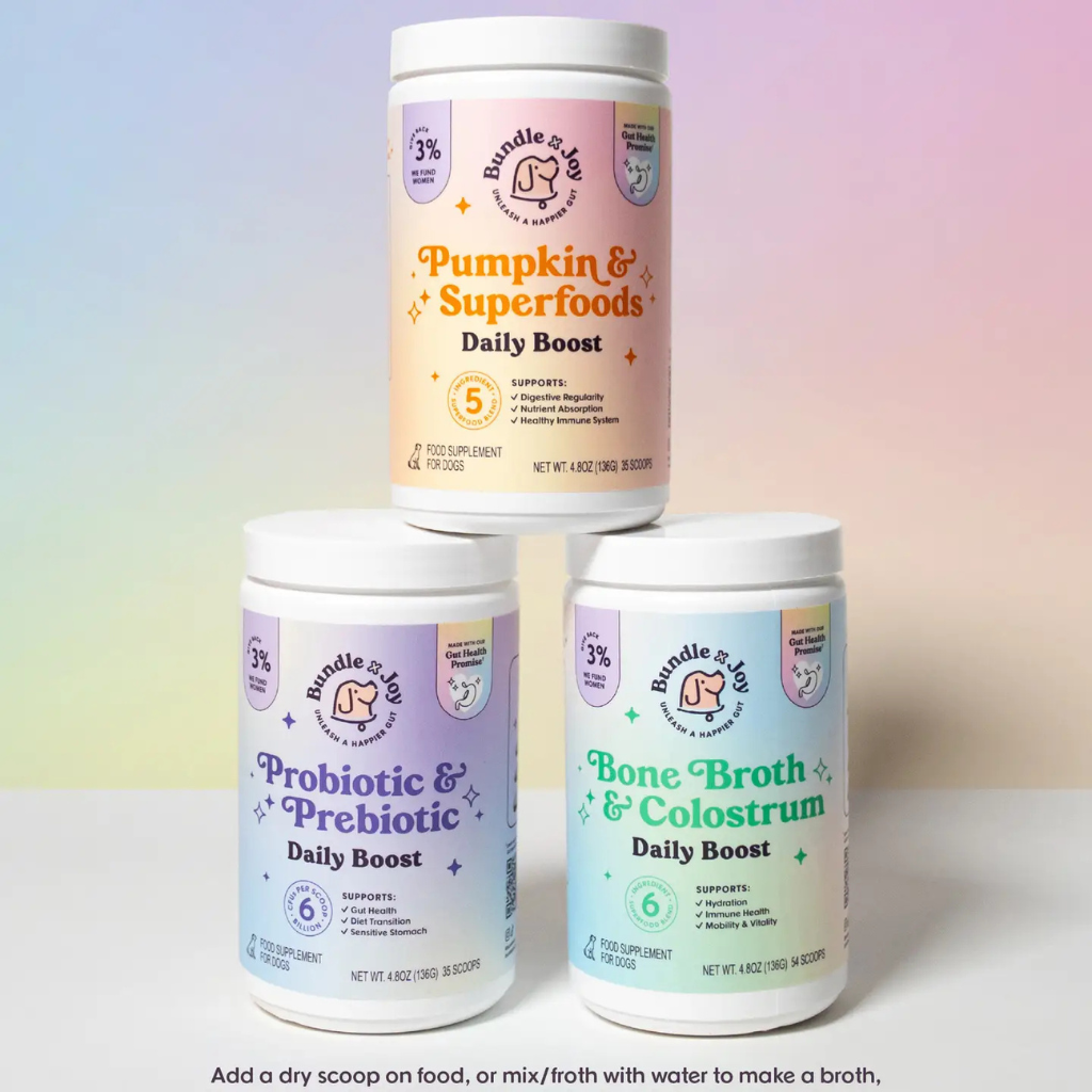 Bundle x Joy Bone Broth & Colostrum Daily Boost Supplemet for Dogs (4.8 oz)