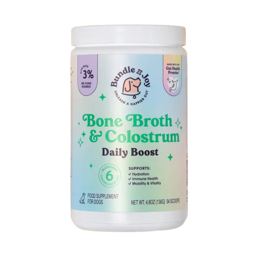 Bundle x Joy Bone Broth & Colostrum Daily Boost Supplemet for Dogs (4.8 oz)