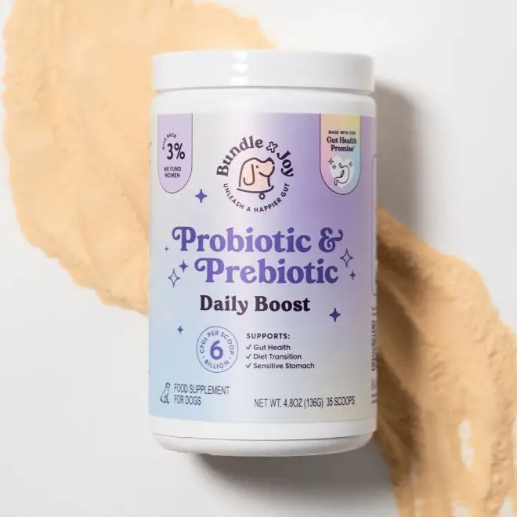 Bundle x Joy Probiotic & Prebiotic Daily Boost Supplement for Dogs (4.8 oz)