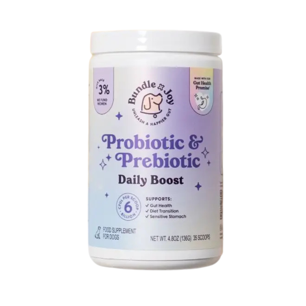 Bundle x Joy Probiotic & Prebiotic Daily Boost Supplement for Dogs (4.8 oz)