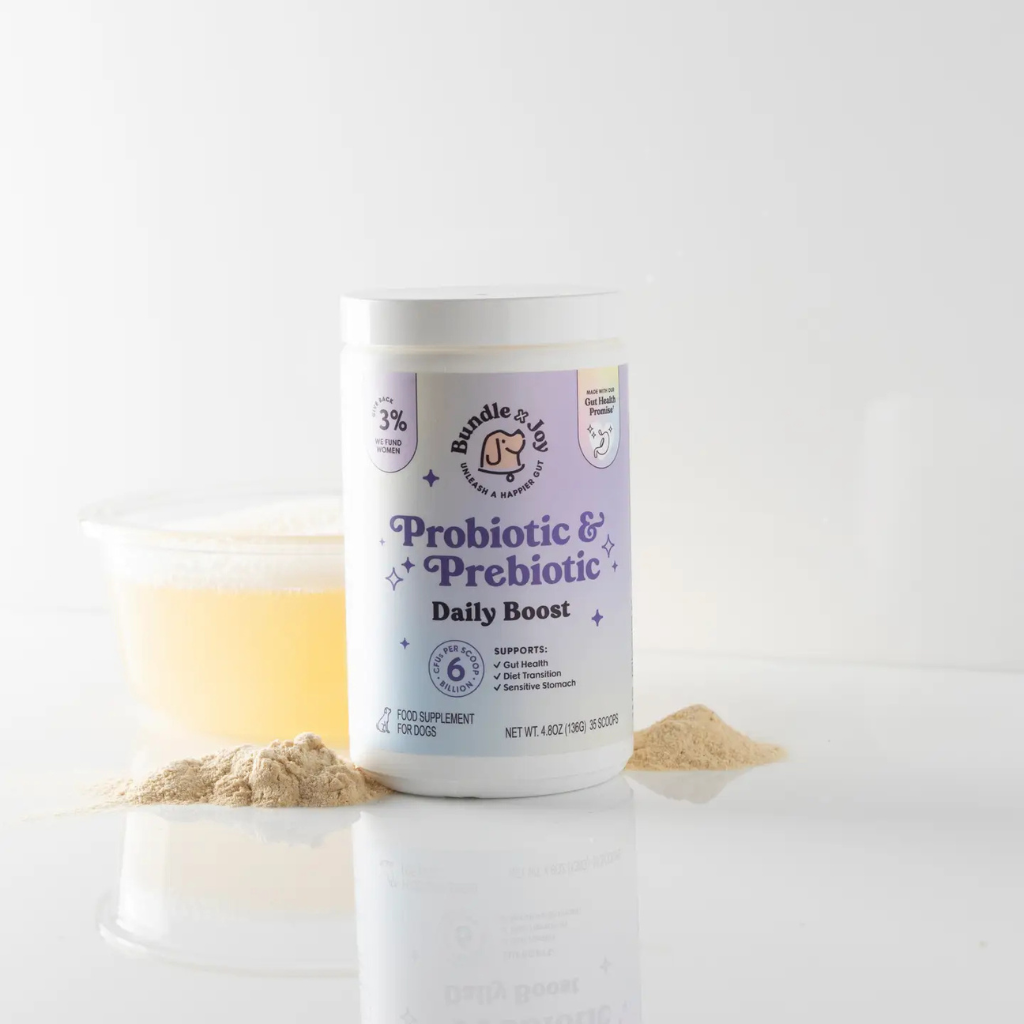 Bundle x Joy Probiotic & Prebiotic Daily Boost Supplement for Dogs (4.8 oz)