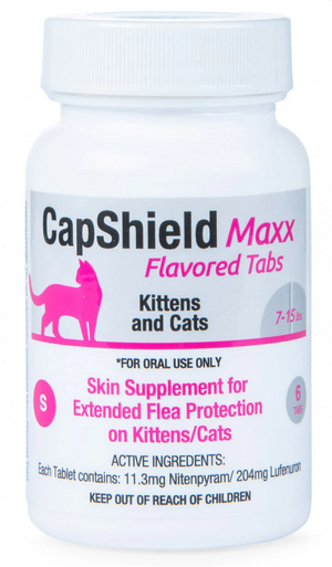 CapShield Maxx Flea Protection Supplement for Cats 7-15 lb (6 tablets)