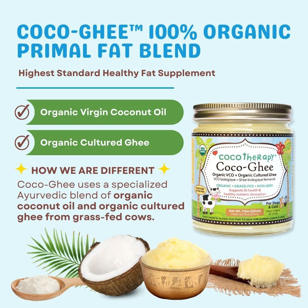 Cocotherapy Coco-Ghee USDA Certified Organic Coconut Oil with Organic Cultured Ghee, 7.5-oz