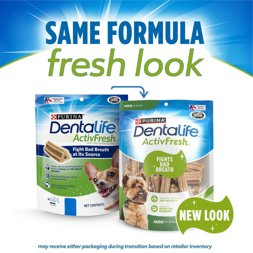 DentaLife ActivFresh Daily Mini Dental Dog Treats, 56 count