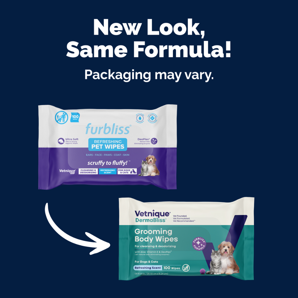 Dermabliss Grooming Wipes for Dogs & Cats (100 Wipes)