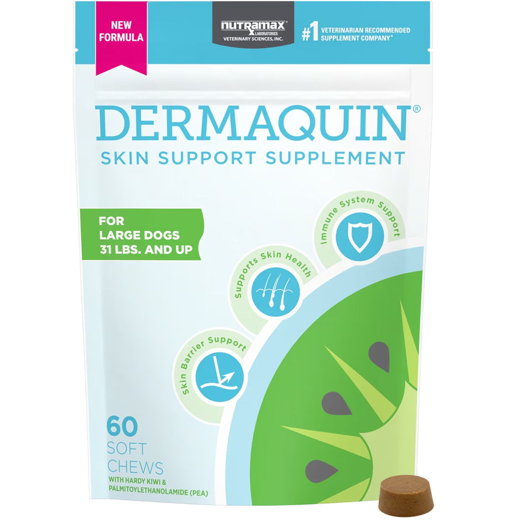 Dermaquin Soft Chews Skin Support Supplement for Dogs & Cats, 60-count