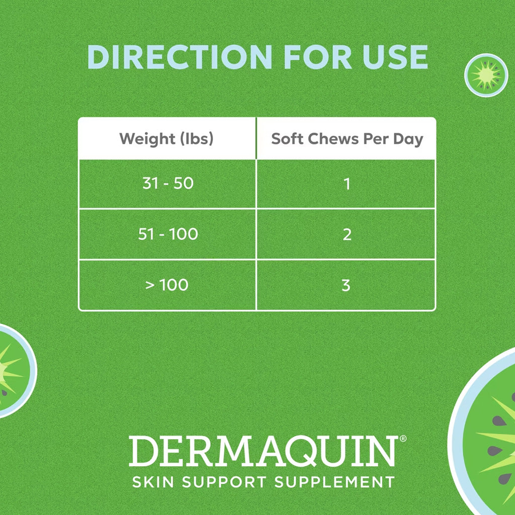 Dermaquin Soft Chews Skin Support Supplement for Dogs & Cats, 60-count