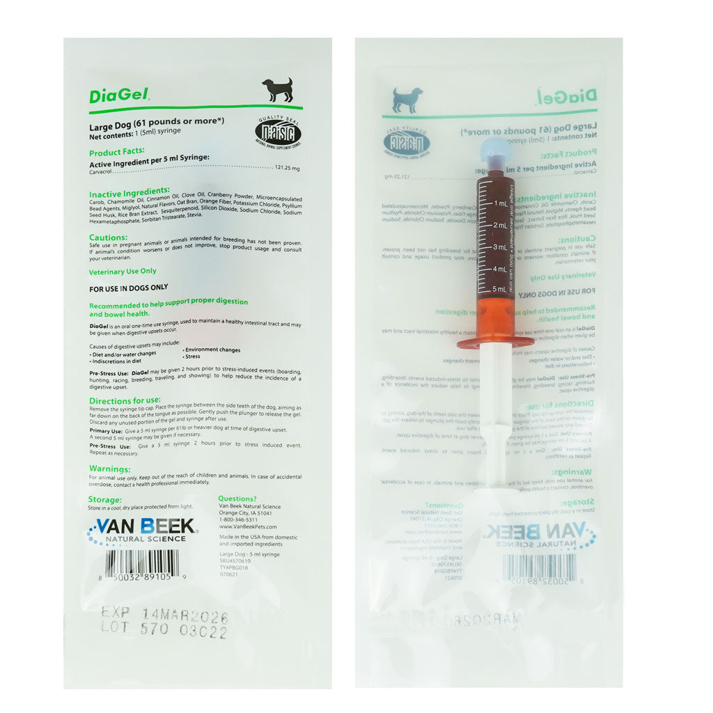 DiaGel Anti-Diarrheal Gel for Large Dogs (5 ml)