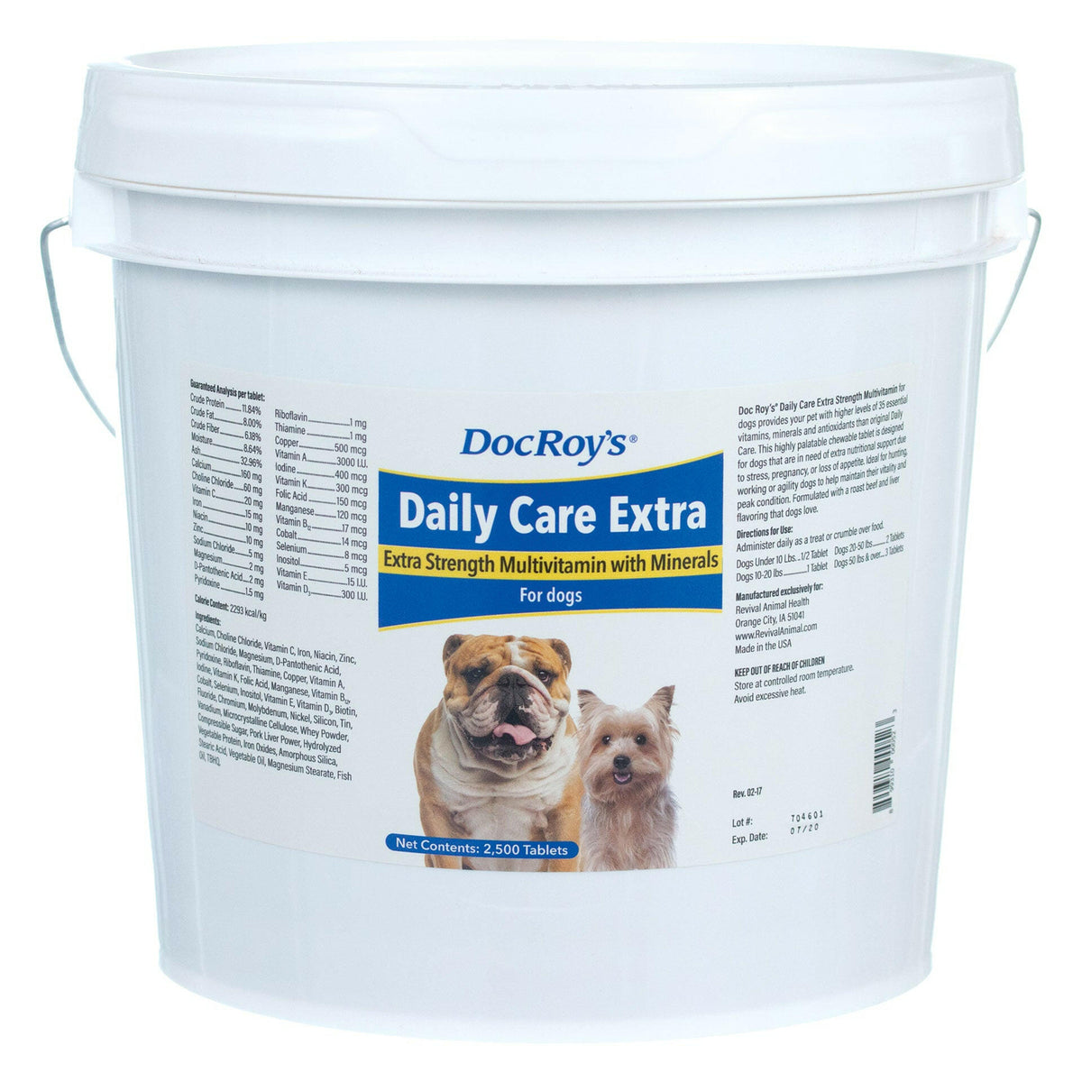 Doc Roy's Daily Care Extra Canine Extra Strength Multivitamin with Minerals for Dogs