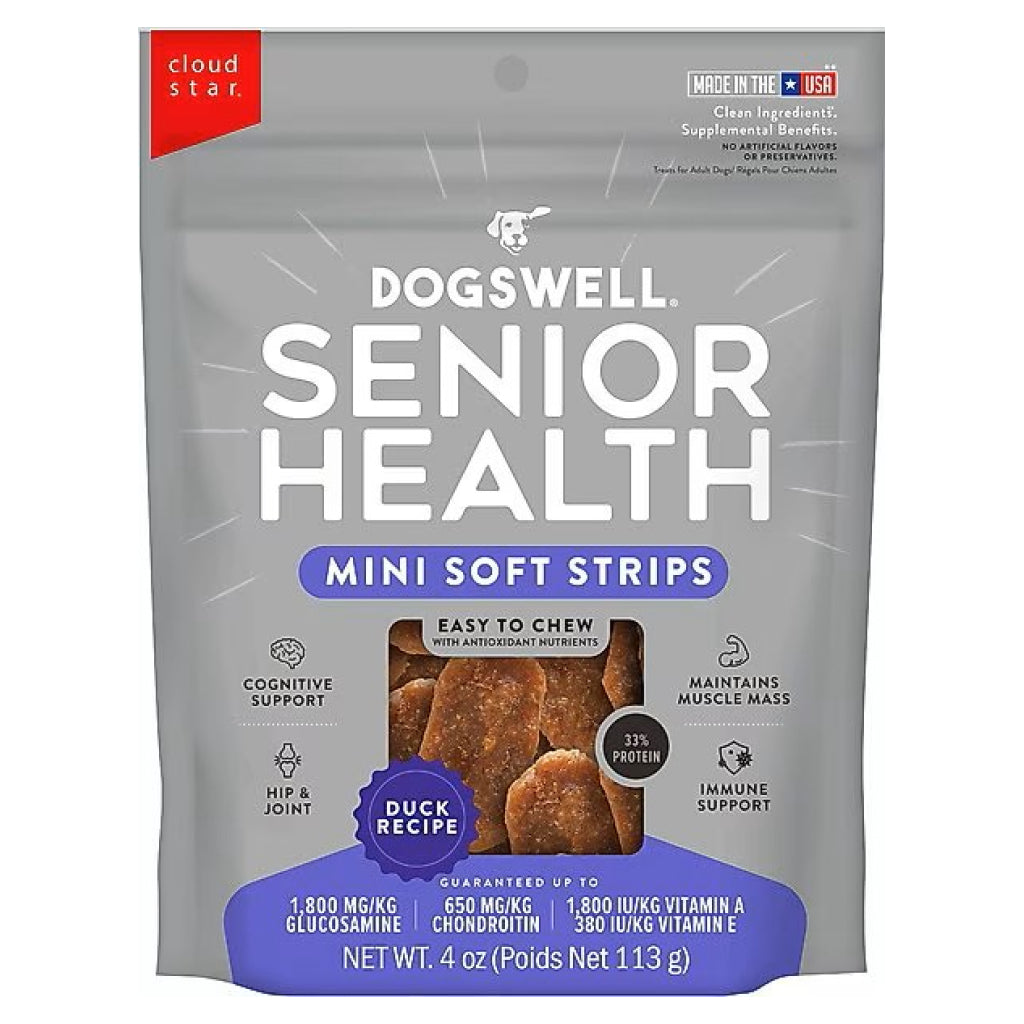 Dogswell Senior Health Mini Soft Strips Duck Recipe Treats For Dogs