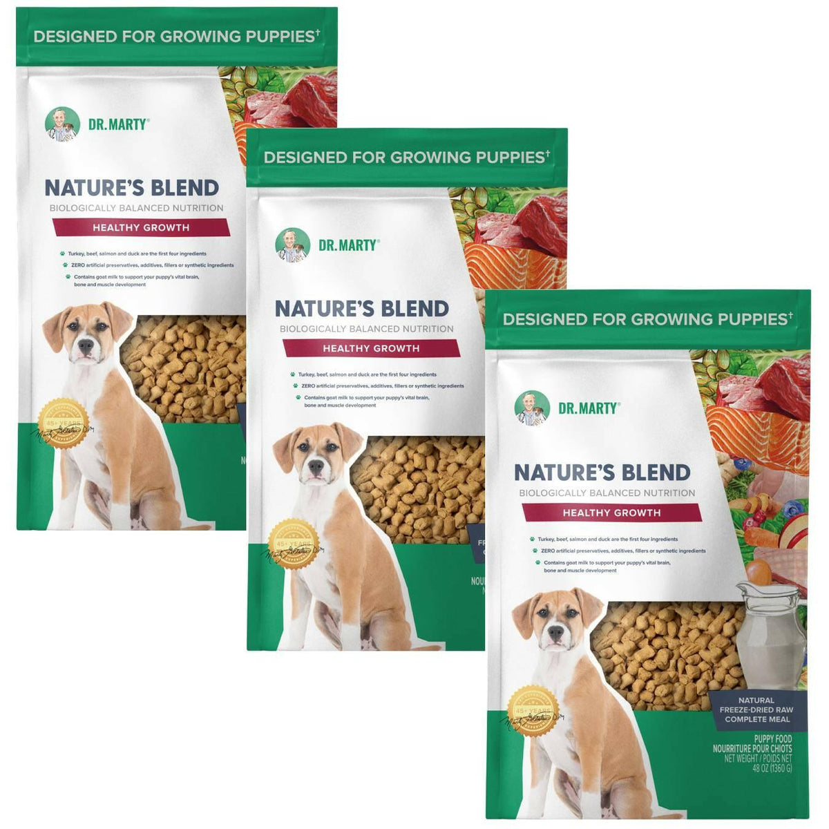 Dr. Marty Nature's Blend Healthy Growth Freeze Dried Raw Food for Puppies