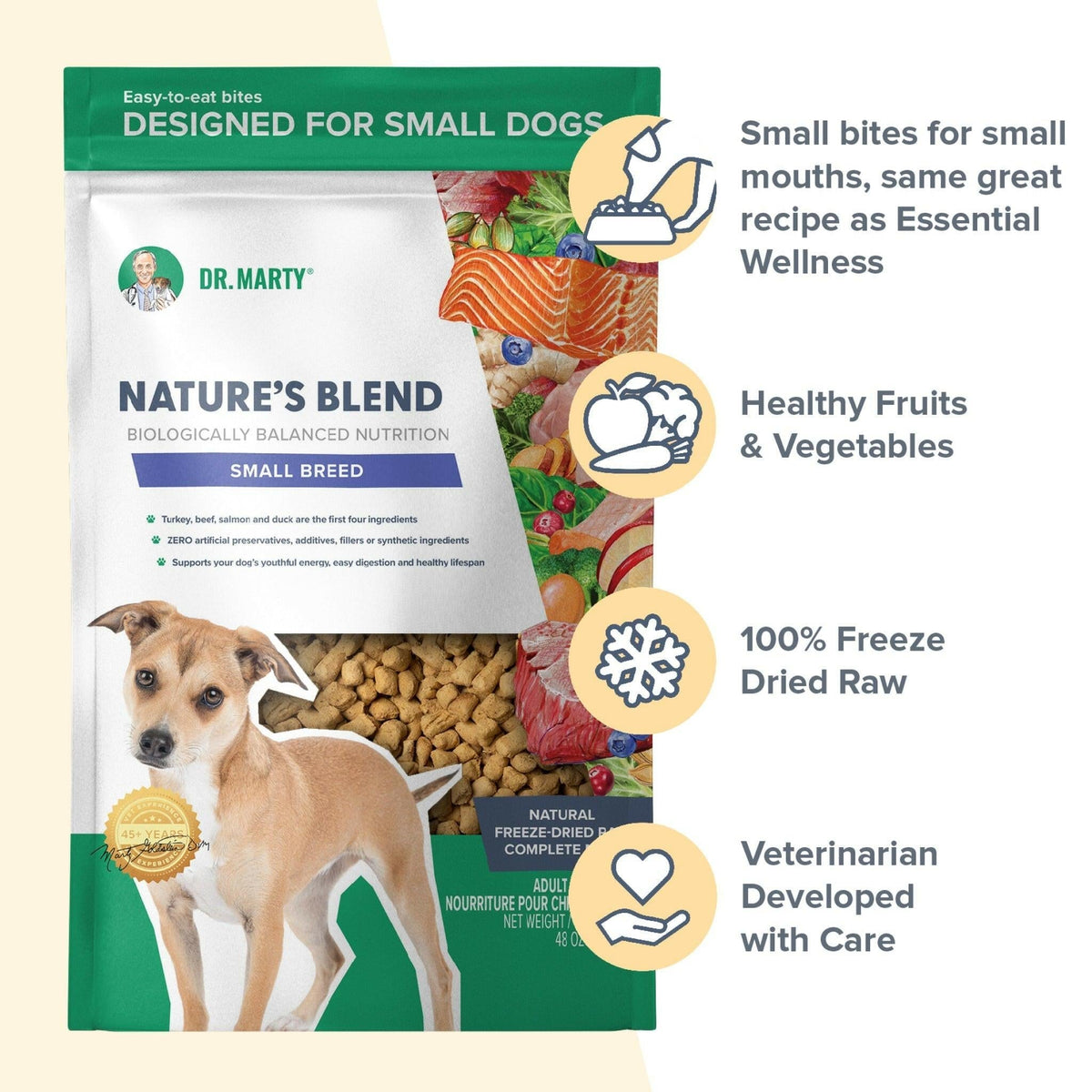 Dr. Marty Nature's Blend Small Breed Freeze Dried Raw Dog Food