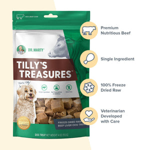 Dr. Marty Tilly’s Treasures Freeze Dried Beef Liver Dog Treats