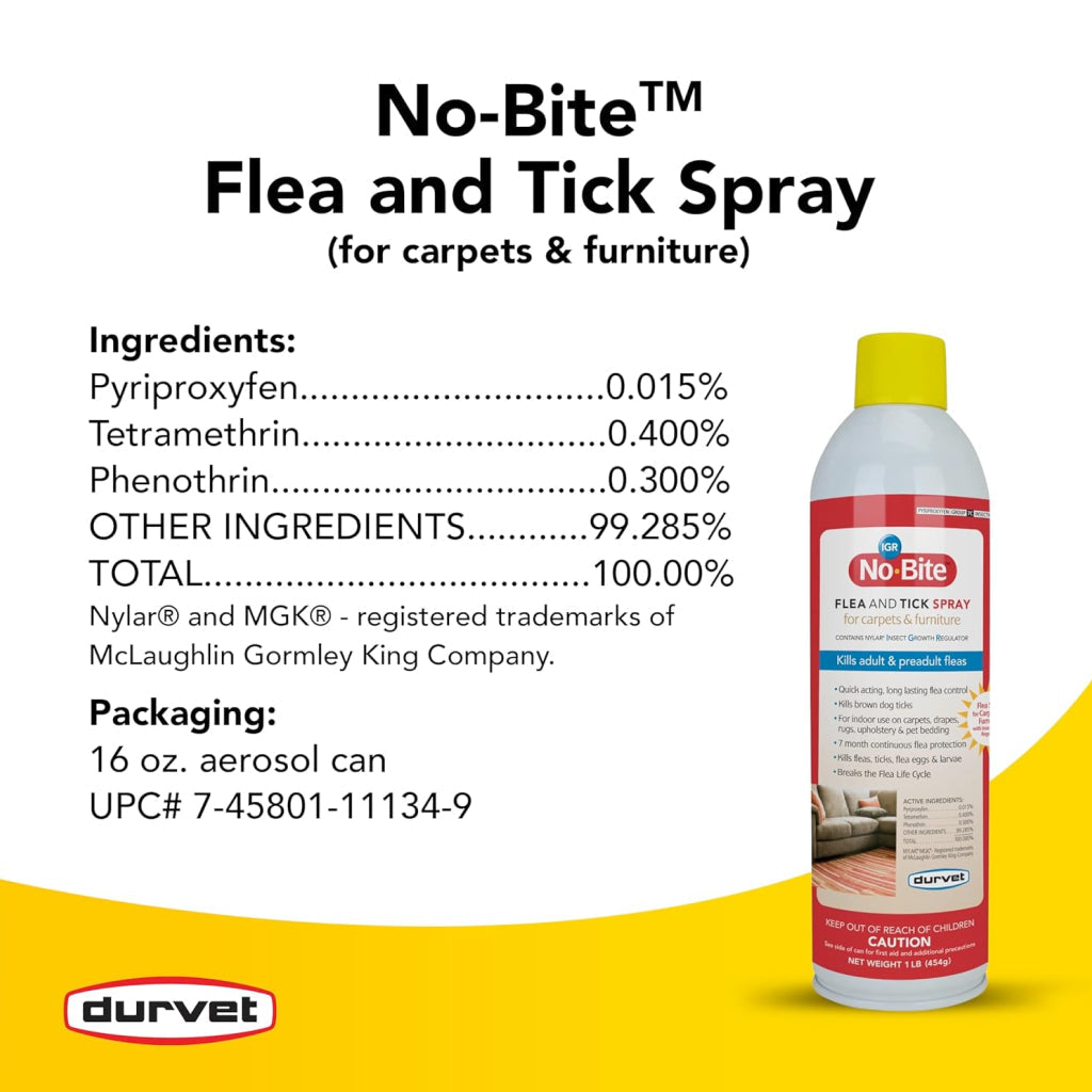 Durvet No-Bite IGR Flea & Tick Mist for Dogs & Cats