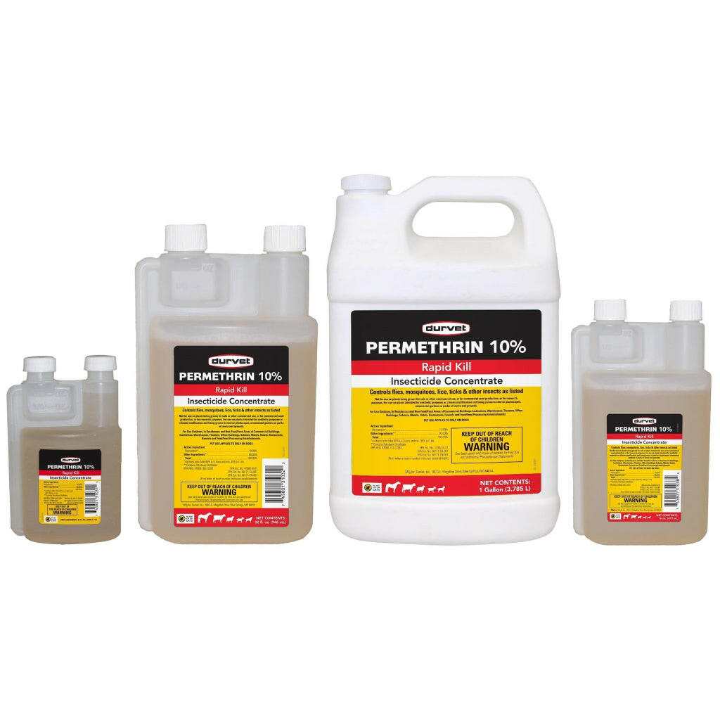 Durvet Permethrin 10% Rapid Kill Insecticide Concentrate (32 oz)