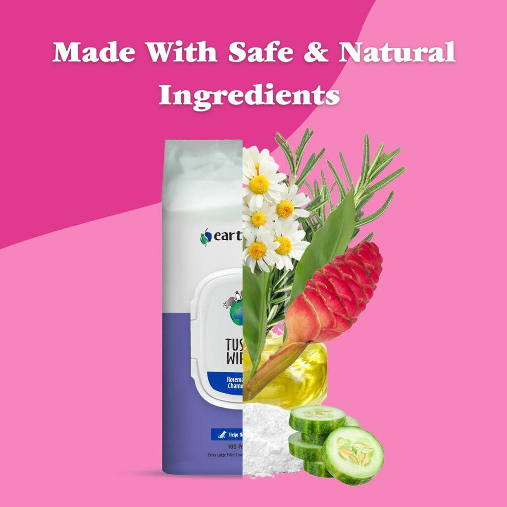 Earthbath Ultra-Mild Wild Cherry Grooming Wipes for Puppies