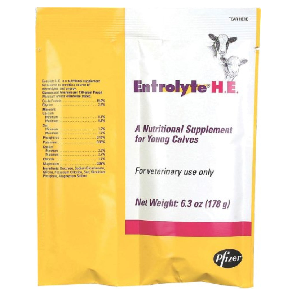 Entrolyte H.E. Nutritional Supplement for Young Calves (178 gm)