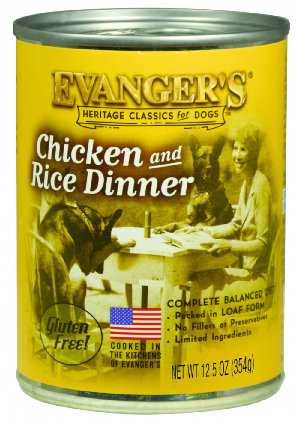 Evangers Classic Chicken and Rice Dinner Canned Dog Food, 13-oz, case of 12